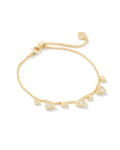 Kendra Scott - Haven Gold Heart Crystal Chain Bracelet