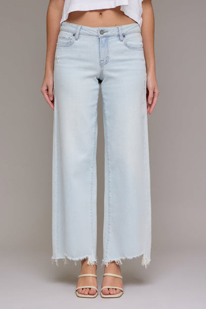 Hidden - Nori Super Light Wash 31" Mid Rise Wide Leg Jeans