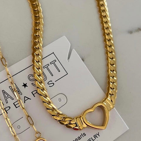Chansutt Pearls - Open Heart Necklace