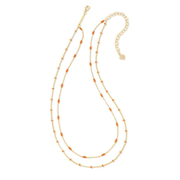 Kendra Scott - Dottie Gold Multi Strand Necklace - ORANGE