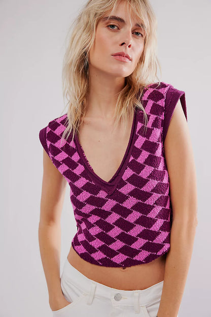 Free People - Lola Top - AMARANTH FLOWER COMBO