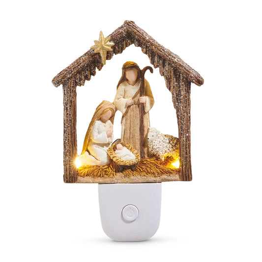 Holy Night Nativity Night Light - 6"