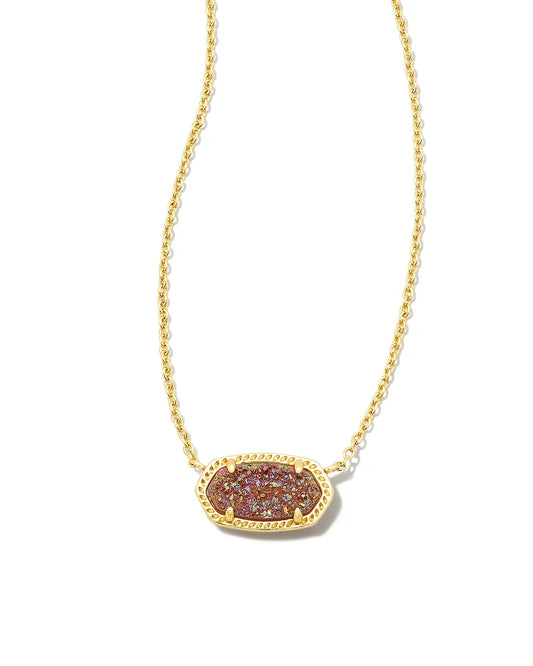 Kendra Scott - Elisa Gold Pendant Necklace - SPICE DRUSY