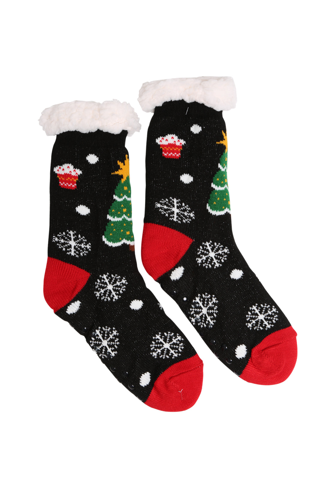 Christmas Time Sherpa Fuzzy Socks - WITH GRIPPERS