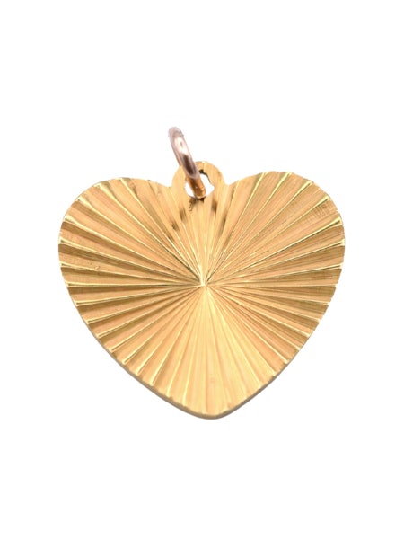 Farrah B - Textured Gold Heart Charm
