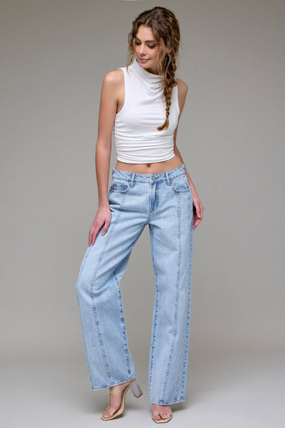 Hidden - Logan Light Wash Relaxed Dad Jean