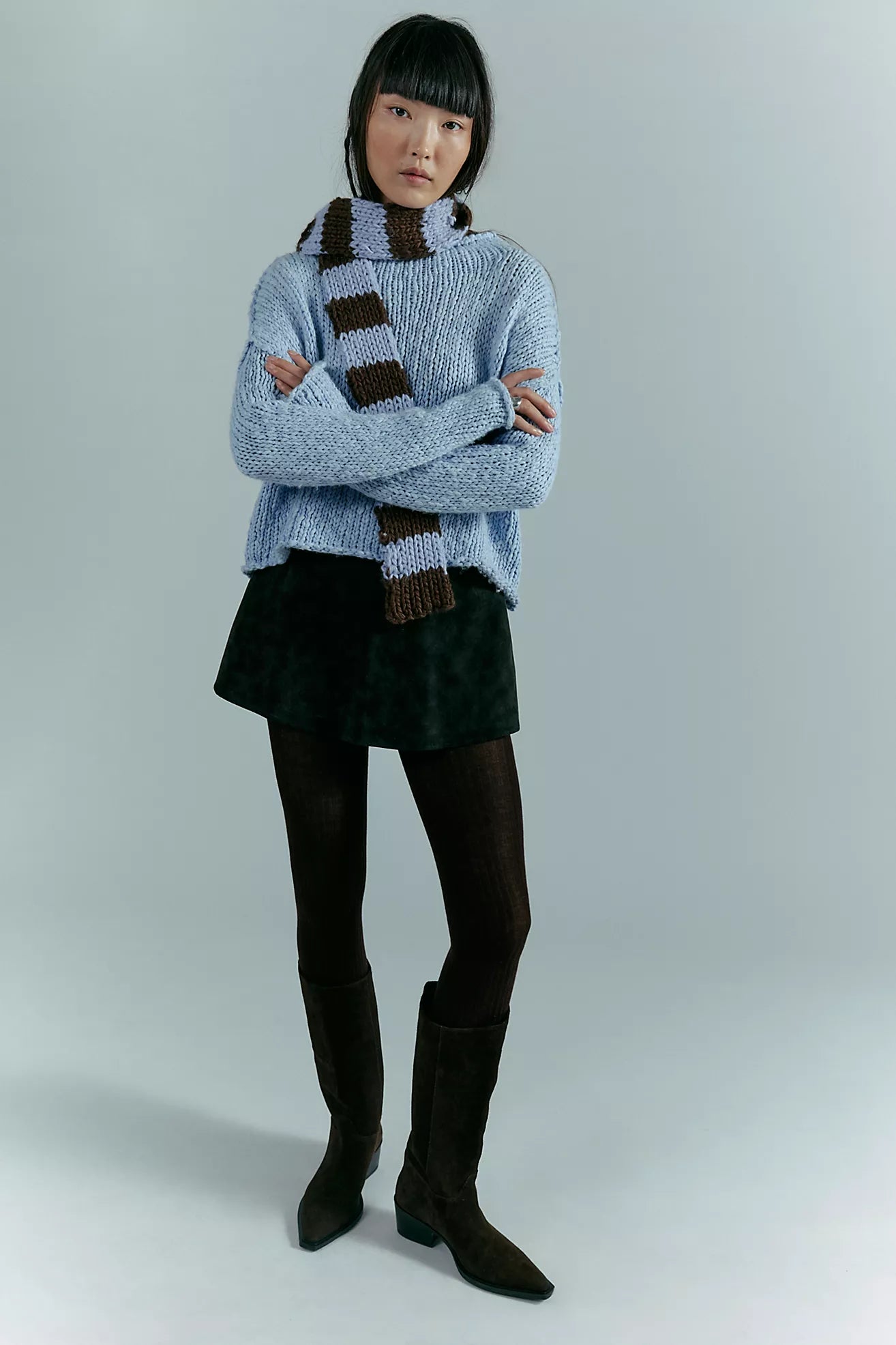Free People - Opal Rollneck Knit Sweater - CASHMERE BLUE