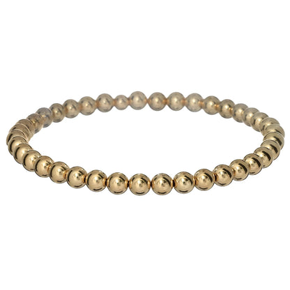 BARA BOHEME - 14K Gold Filled Classic Ball Bead Bracelet - 5MM