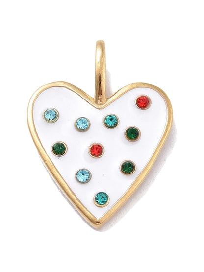 Farrah B - Polka Dot Heart Charm