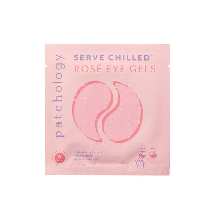 PATCHOLOGY - Serve Chilled - Rosé Hydrating & Smoothing Hydrogel Eye Patches -SINGLE