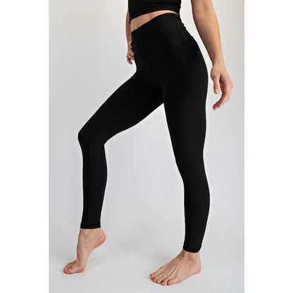 Everyday Essential High-Rise Leggings - BLACK
