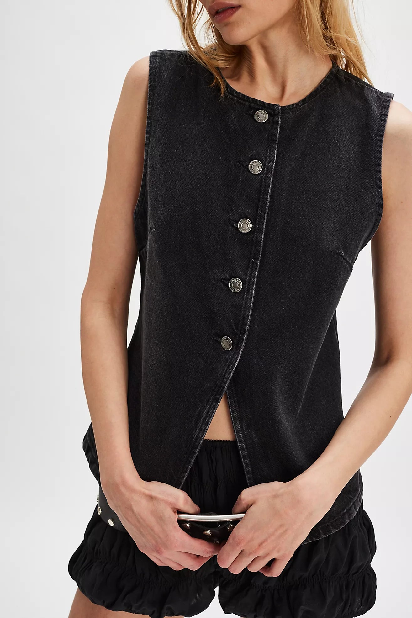 Free People - Aimee Vest - Black – Yes Doll Boutique