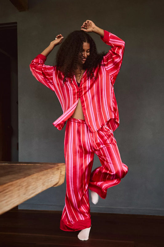 Free People- Dreamy Days Pajama Set - Berry Combo