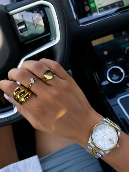 Chansutt Pearls - Large Gold Shell Ring