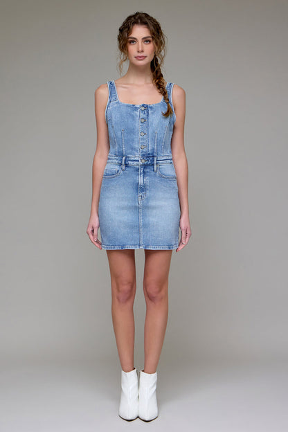 Hidden - Roxy Denim Stretch Mini Dress