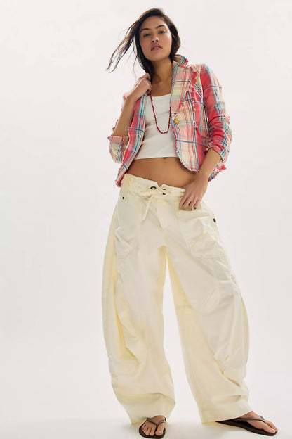 Free People - Onset Pull-On Parachute Cargo Pants - TOFU (Off White)