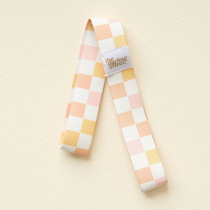 Stay-Put Towel Band - Peach Check