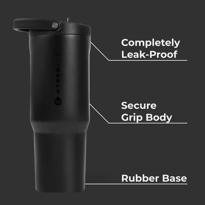 HydroJug - Black | 32oz Sport Tumbler Leakproof & Insulated