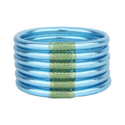BuDhaGirl - AZURE - All Weather Bangles® (AWB®) - Set of 6