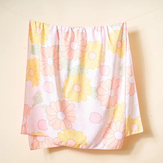 XL Quick-Dry Beach Towel - Daisy Craze Peach