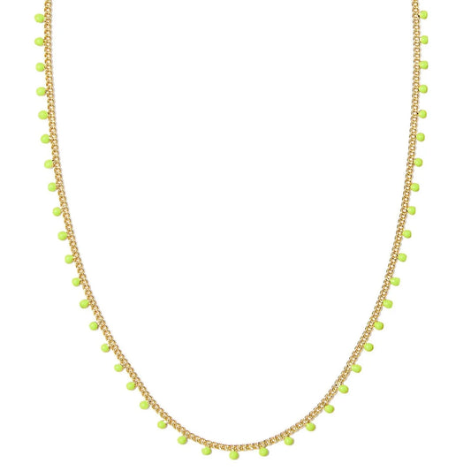 Kendra Scott - Kelsey Gold Strand Necklace - CHARTREUSE ENAMEL