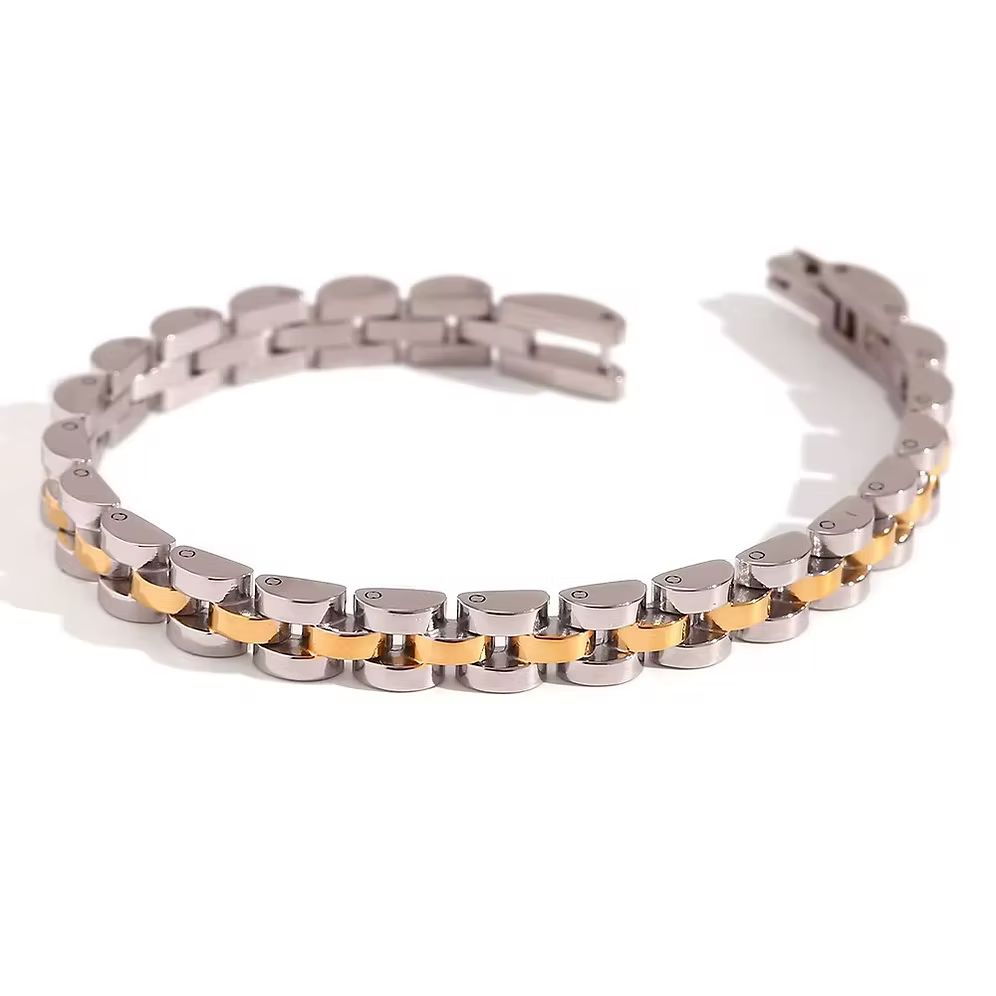 ADORN - Kingdom Link Watch Band Bracelet - TWO TONED