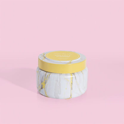 Capri Blue - Pineapple Flower - Modern Marble Printed Travel Tin, 8.5oz