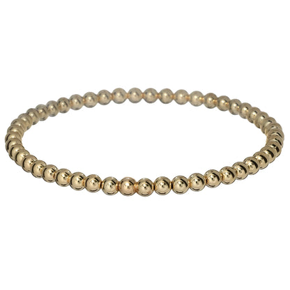 BARA BOHEME - 14K Gold Filled Classic Ball Bead Bracelet - 4MM