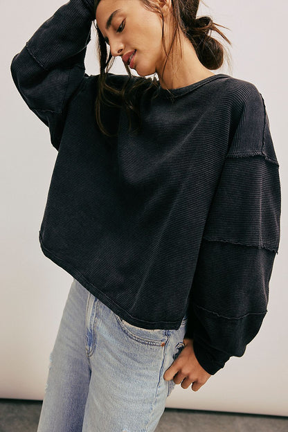 Free People - Total Eclipse Tee - BLACK