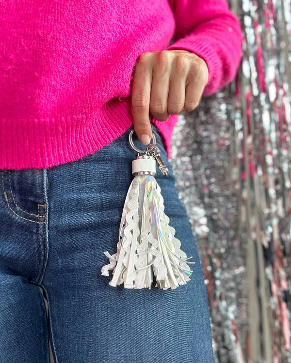 Snow Much Fun Charging Tassel Keychain for Iphone or Android