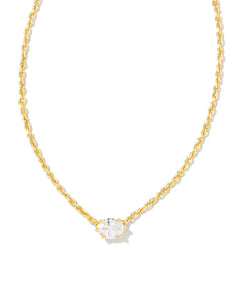 Kendra Scott - Cailin Gold Pendant Necklace - WHITE CRYSTAL