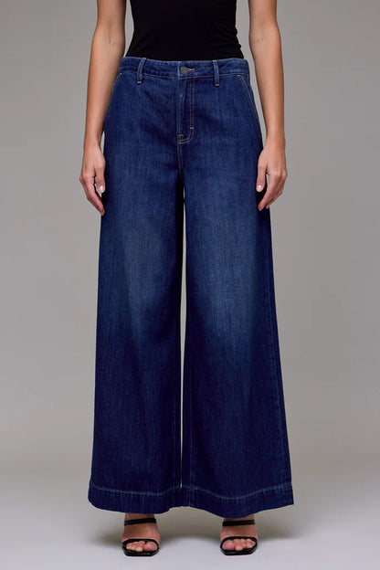 Dark wash super soft trouser denim 