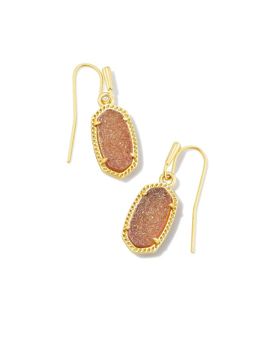 Kendra Scott - Lee Gold Drop Earrings - SPICE DRUSY