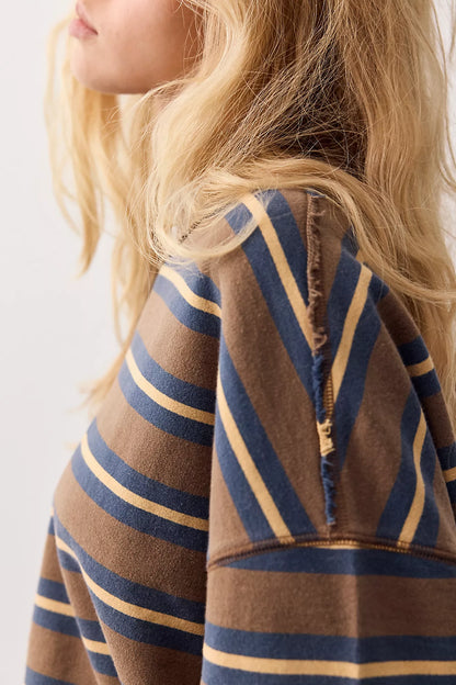 Free People - Palm Springs Striped Pullover - Army Combo