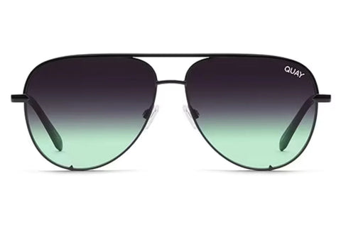 QUAY Sunglasses - High Key Mini - Black Mint Fade