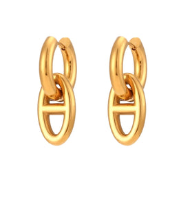 Chansutt Pearls - Gold Shell Earrings