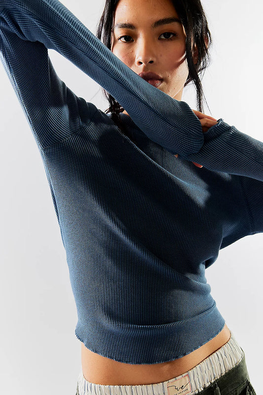 Free People - Easy Does It Tee - Dark Denim