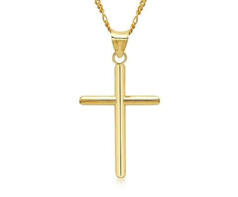 Chansutt Pearls - Large Gold Cross Necklace
