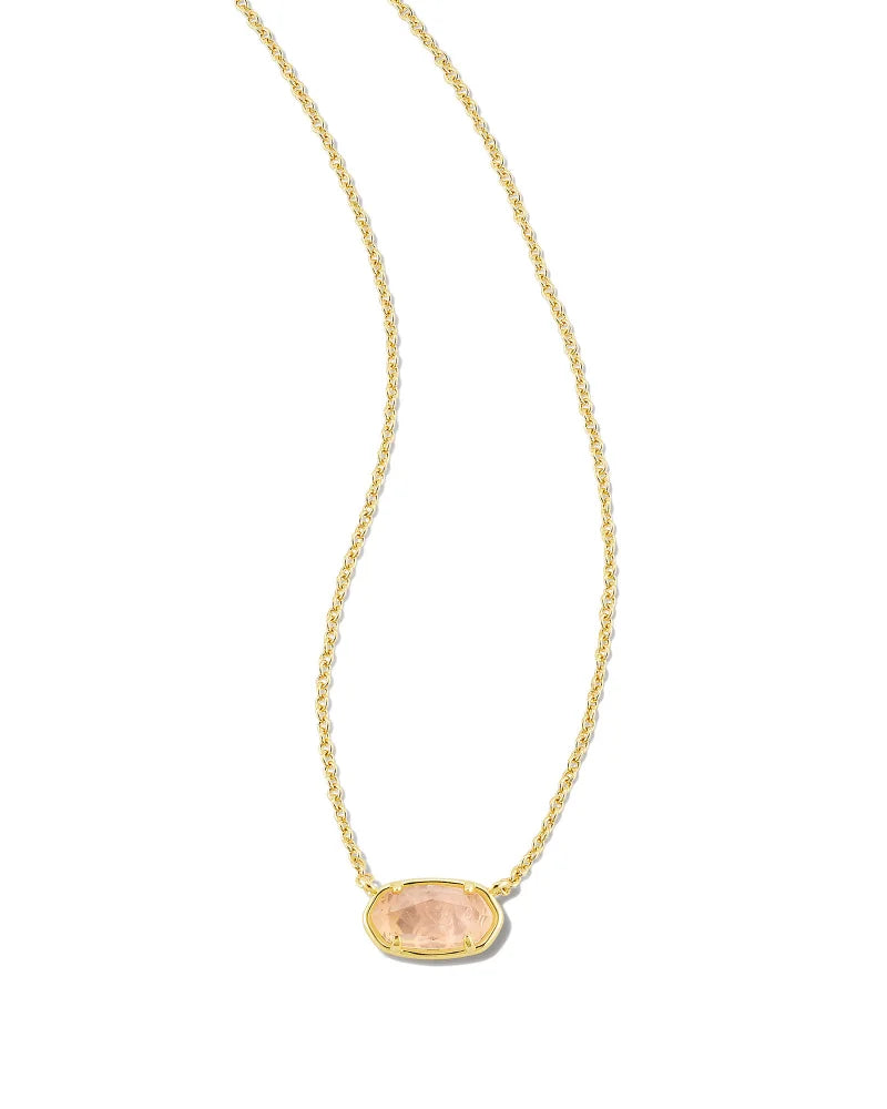 Kendra Scott - Grayson Gold Pendant Necklace - ROSE QUARTZ