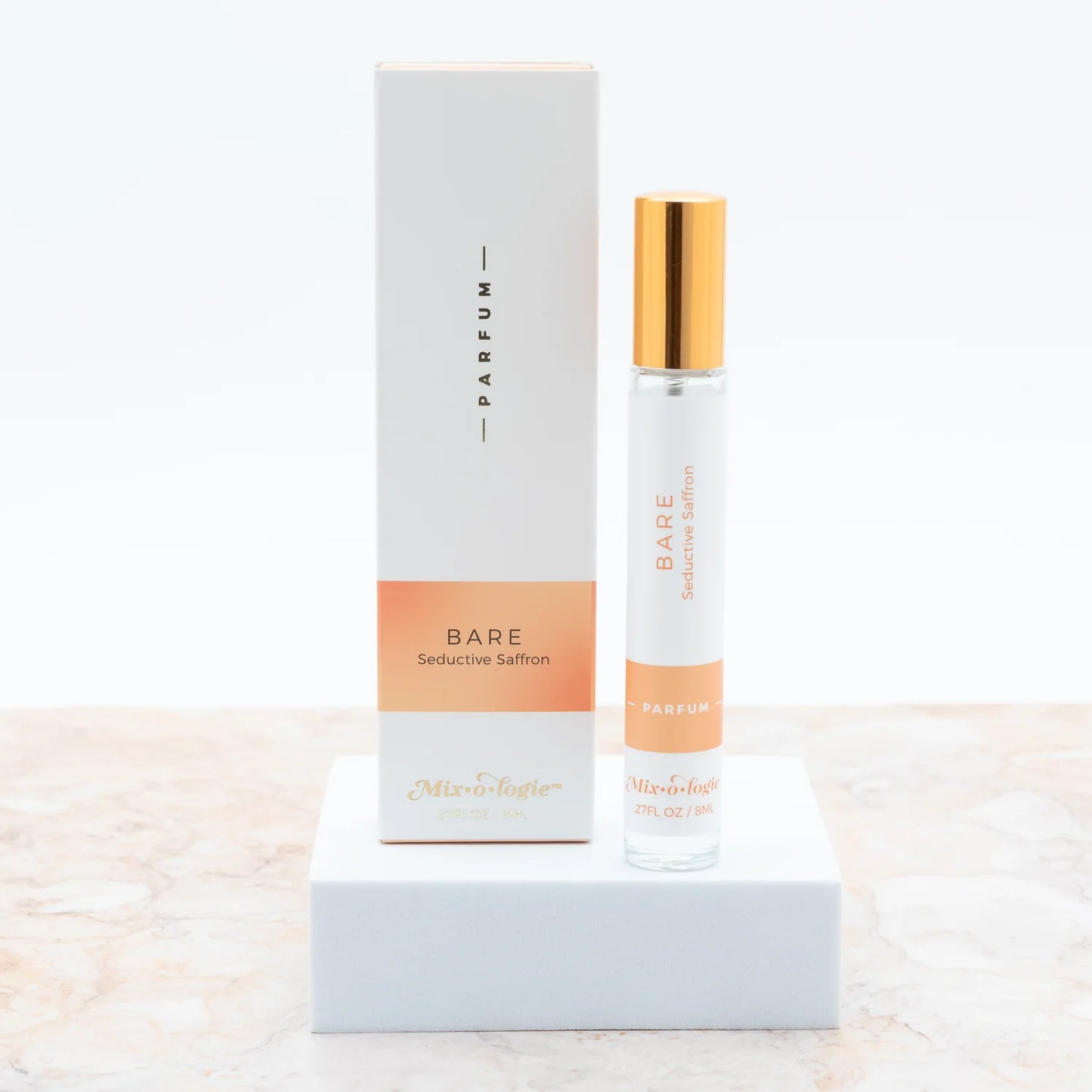 Mixologie Bare - seductive saffron - perfume/parfum spray in a clear glass bottle with a gold cap