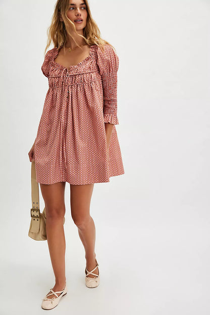 Free People - Star Dip Mini Dress - Glass Roses Combo