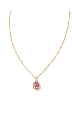 Kendra Scott - Daphne Framed Pendant Necklace - MAGENTA KYOCERA OPAL