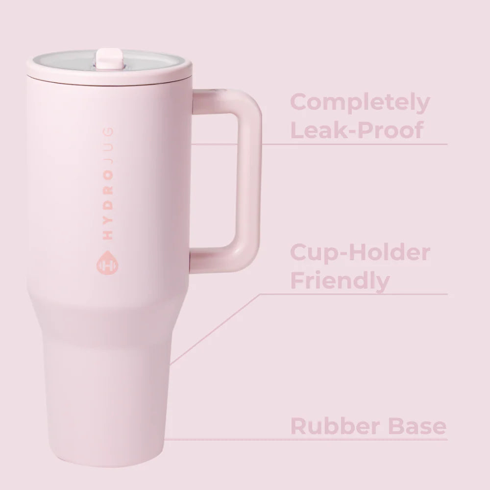 HydroJug - Pink Sand - Traveler 40oz Leakproof Insulated Tumbler with Handle