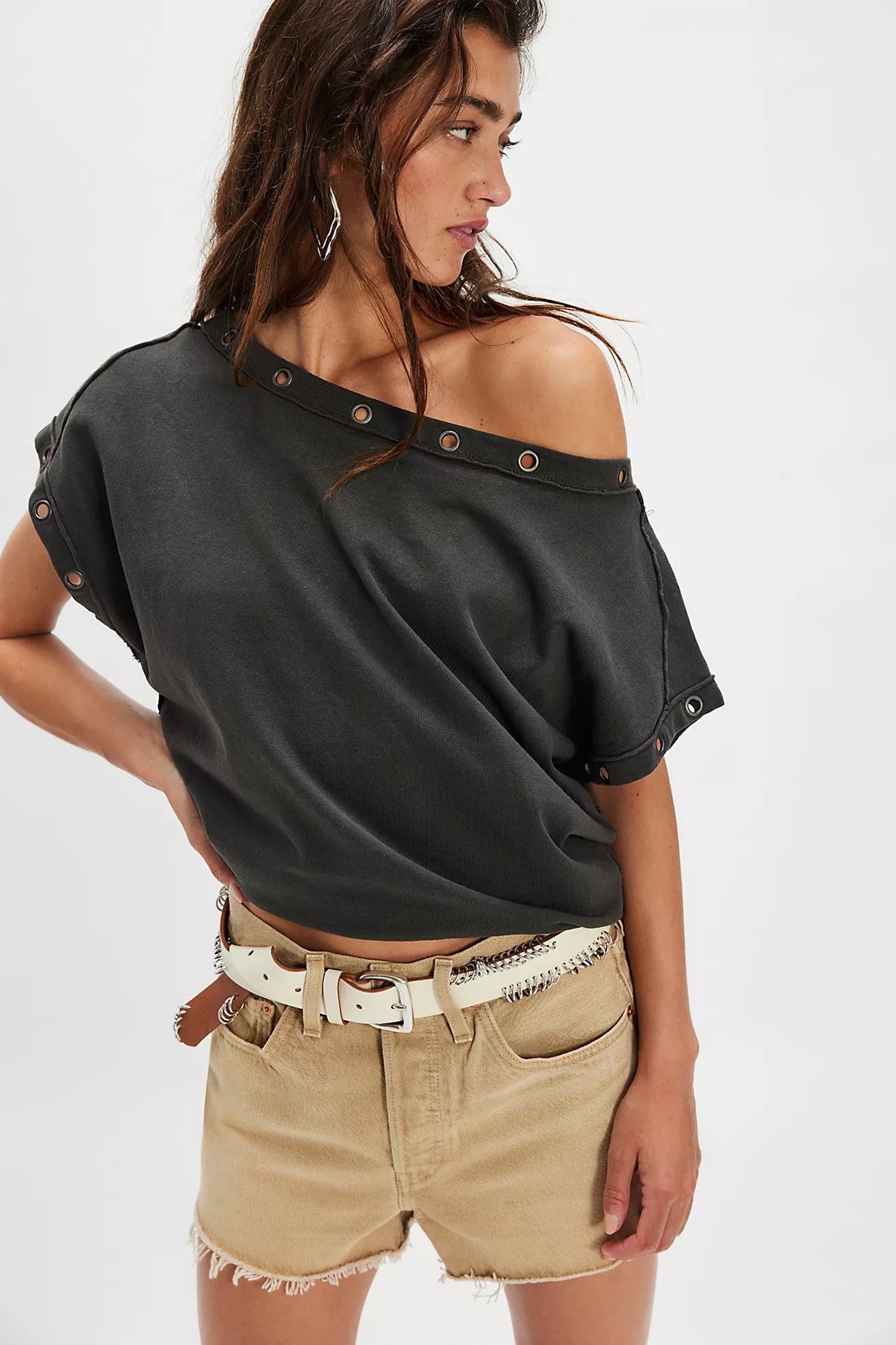 Free People - Billie Tee - BLACK
