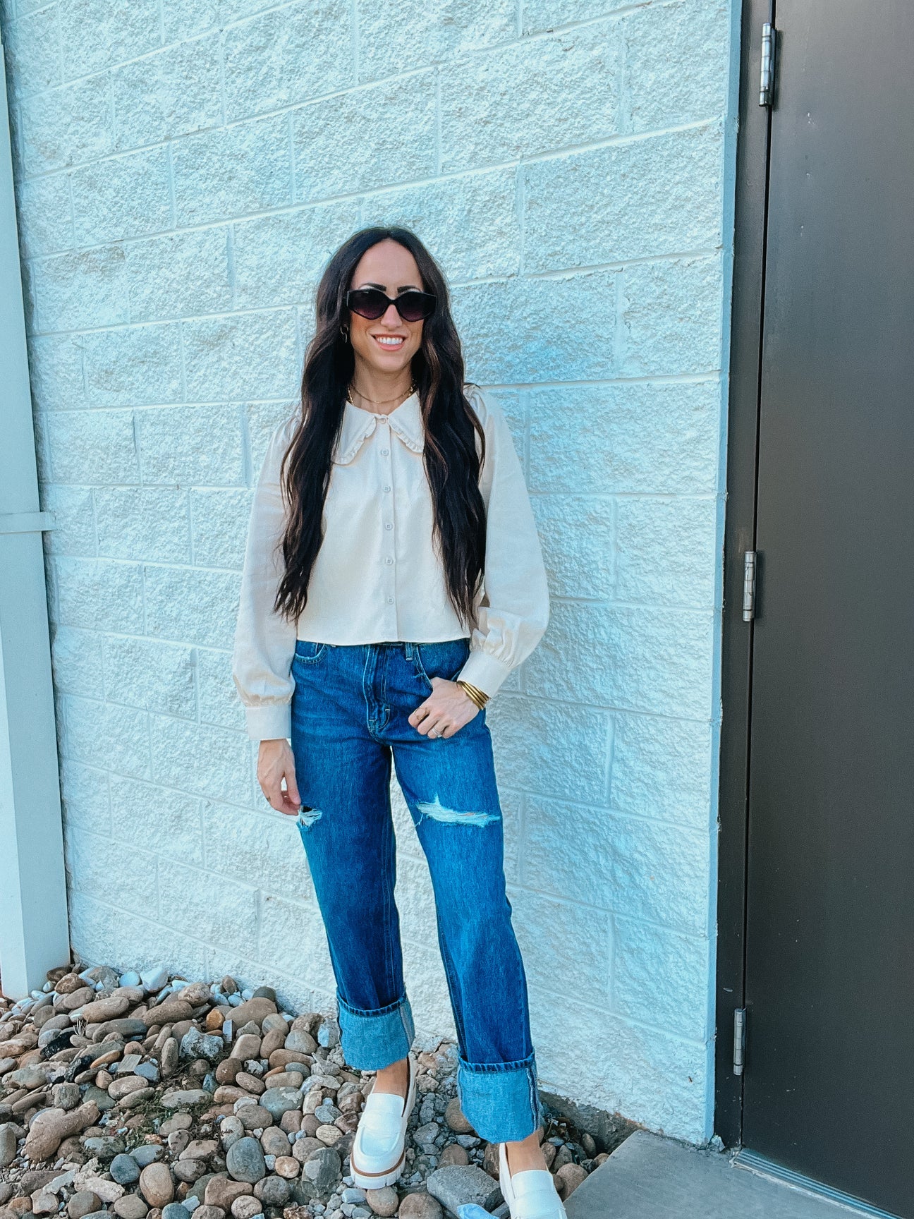 Hidden - Alyx Distressed Baggy Dad Jean