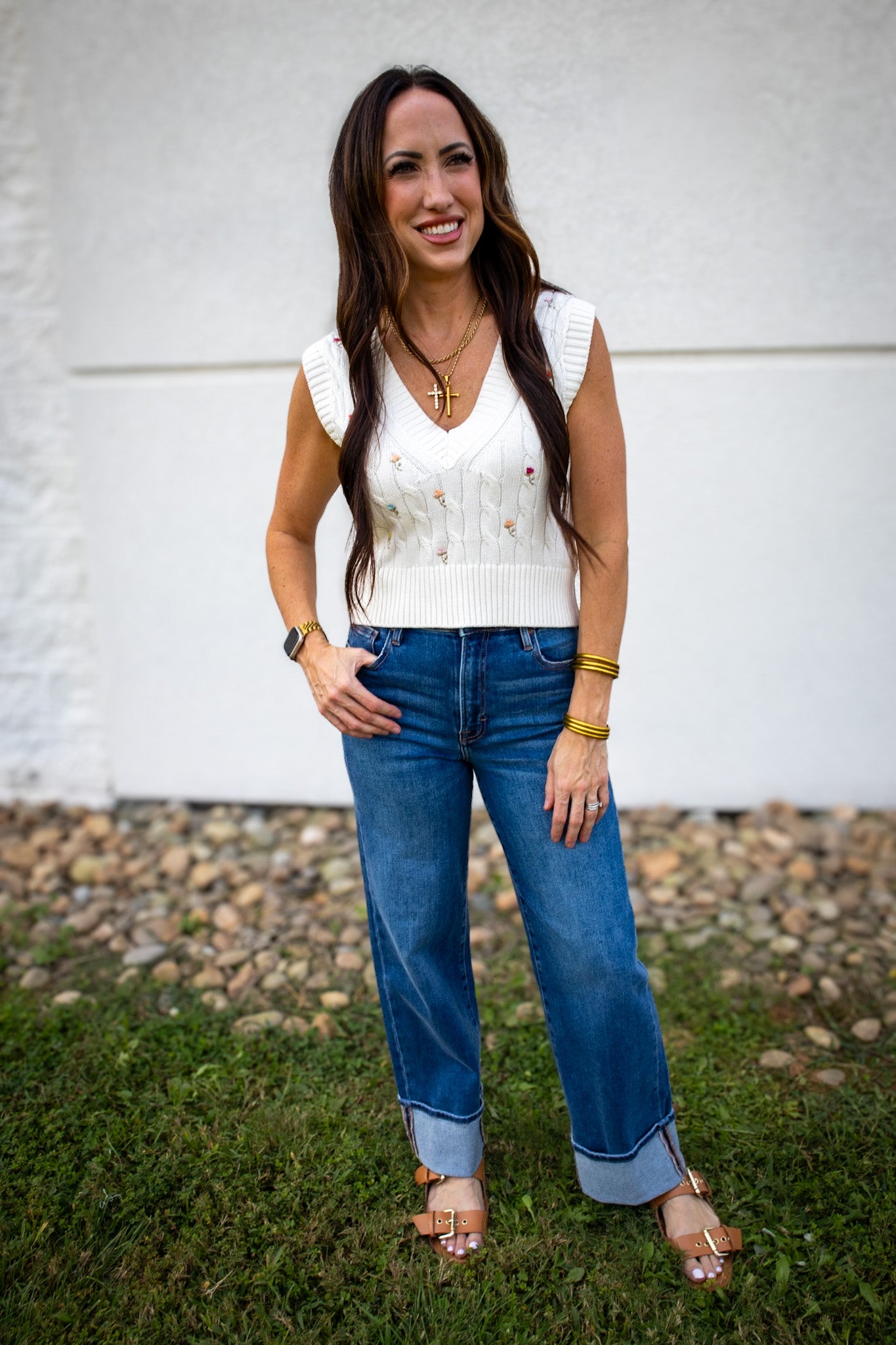 Free People - Plumeria Floral Vest - IVORY COMBO – Yes Doll Boutique