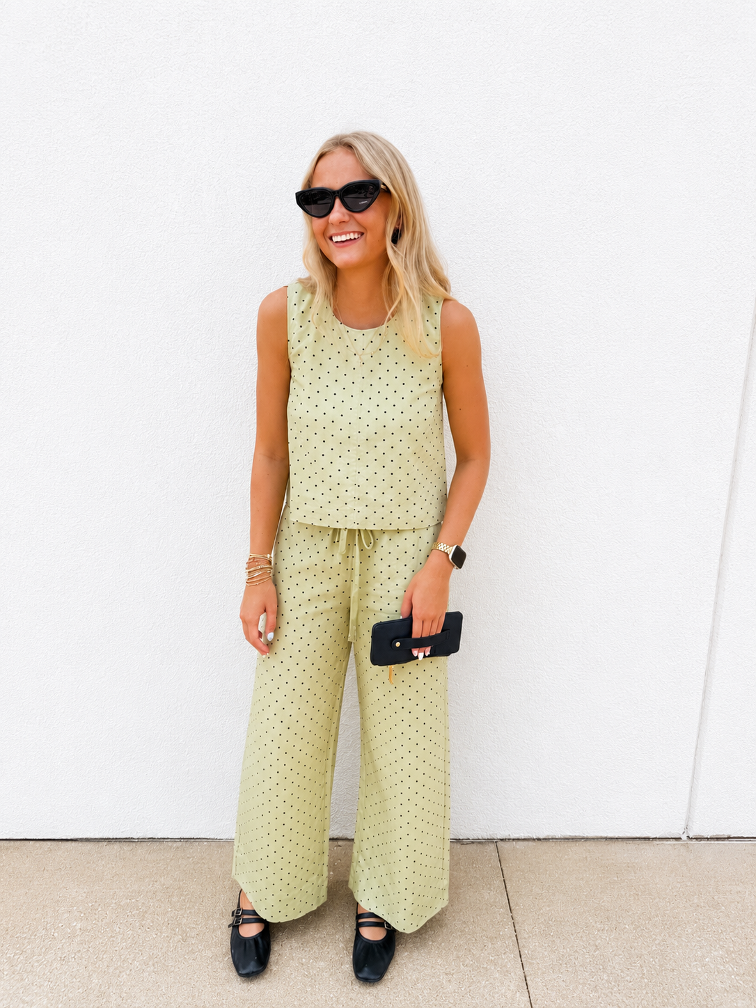 Pistachio Polka Dot Two Piece Set