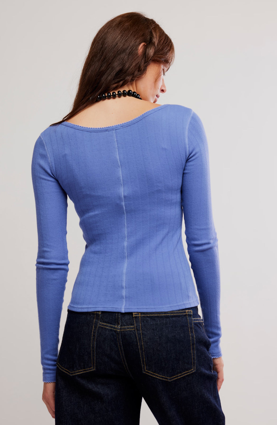 Free People - End Game Pointelle Long Sleeve - PERI