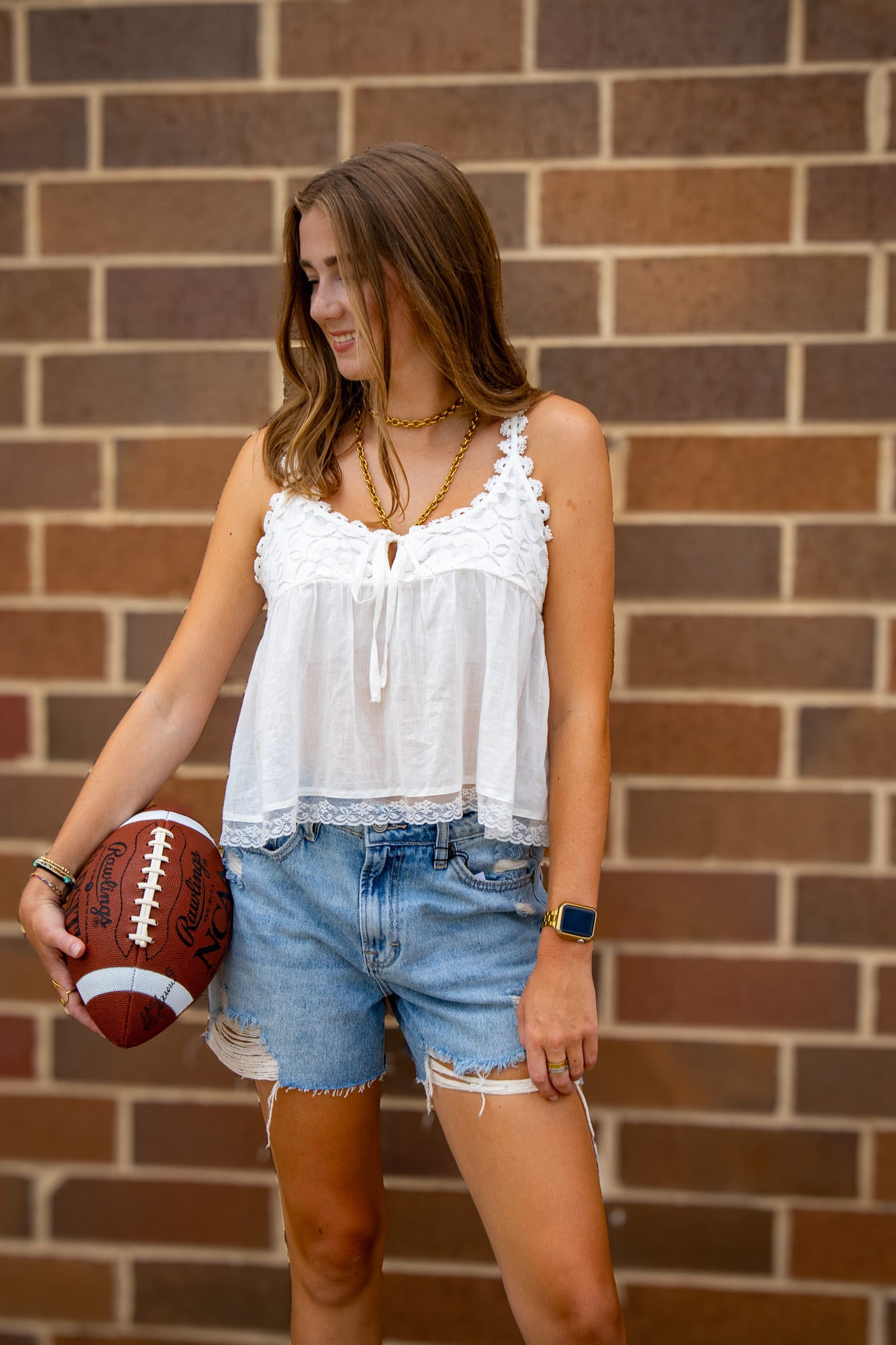 Free People -  Stevie Lace Tank - IVORY