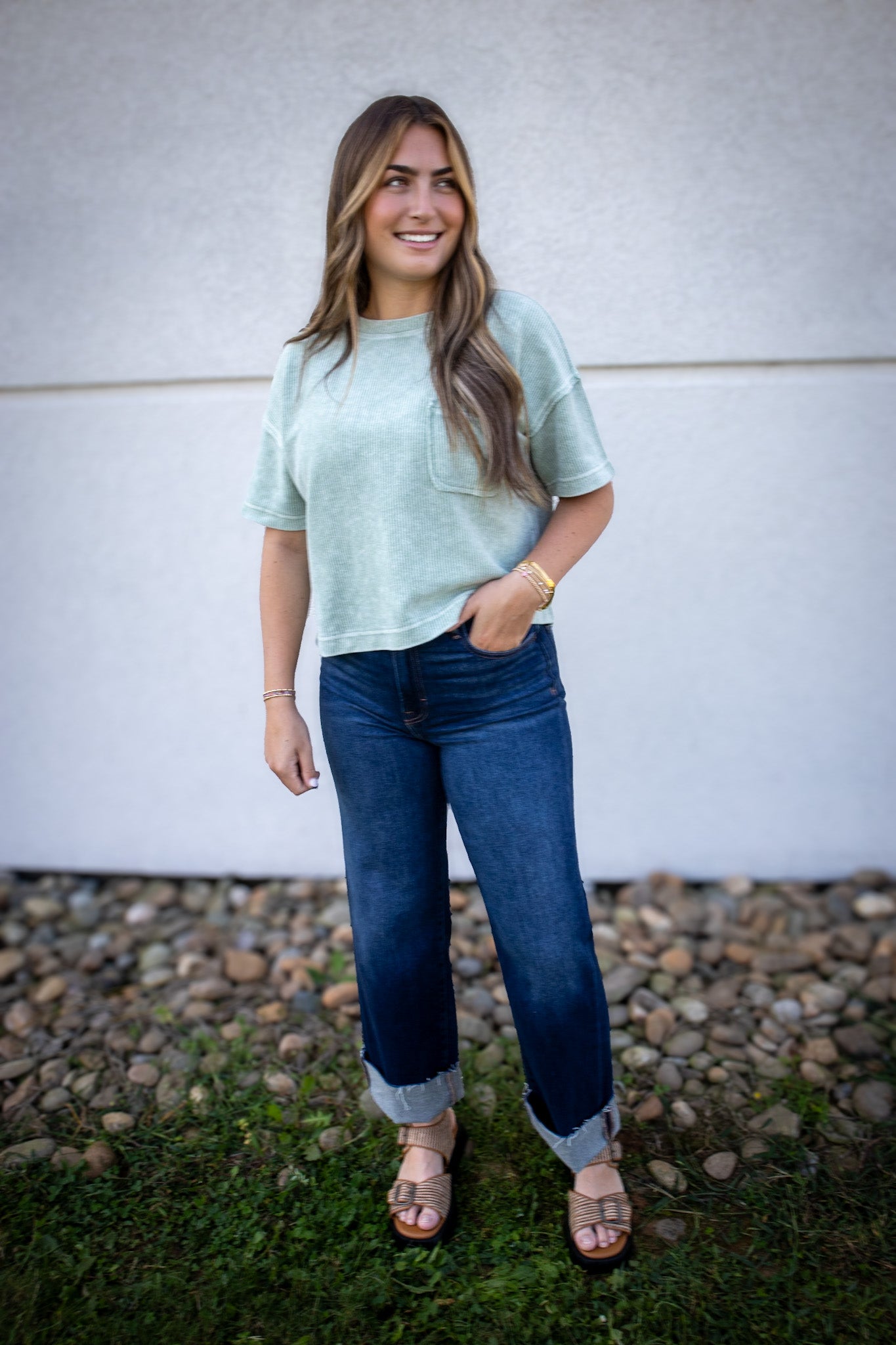 Hidden -Logan- Dark Wash High Waisted Dad Jean